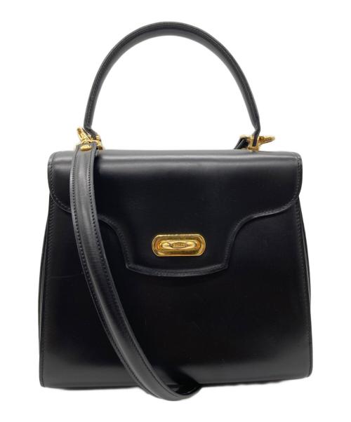 BALLY（バリー）BALLY (バリー) ワンハンドルバッグ ブラック×ゴールドの古着・服飾アイテム