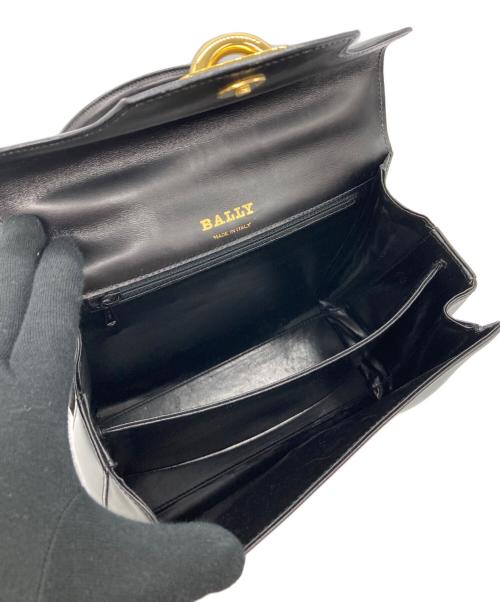 BALLY（バリー）BALLY (バリー) ワンハンドルバッグ ブラック×ゴールドの古着・服飾アイテム