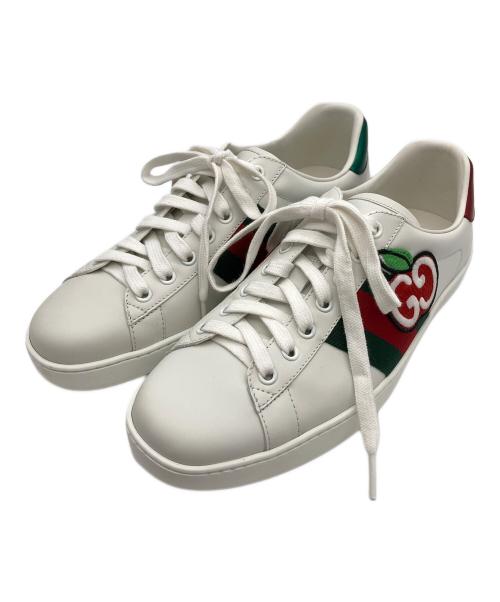 GUCCI（グッチ）GUCCI (グッチ) GGアップルローカットスニーカー ホワイト サイズ:6 1/2の古着・服飾アイテム