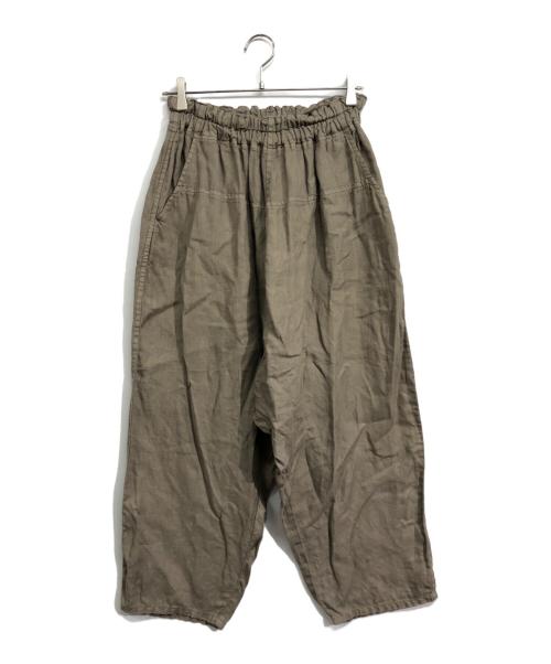pas de calais（パドカレ）pas de calais (パドカレ) リネンサルエルパンツ ブラウン サイズ:36の古着・服飾アイテム