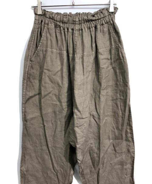 pas de calais（パドカレ）pas de calais (パドカレ) リネンサルエルパンツ ブラウン サイズ:36の古着・服飾アイテム