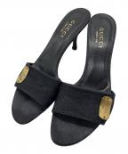 GUCCIグッチ）の古着「デニムパンプス」｜ブラック