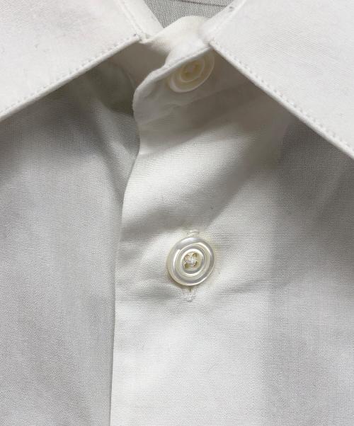 HERMES（エルメス）HERMES (エルメス) セリエ釦バックプリントシャツ ブルー×ホワイト サイズ:15 3/4 40の古着・服飾アイテム