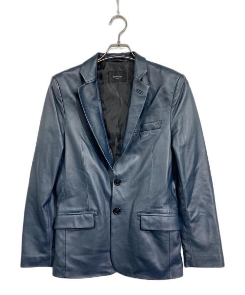 Liugoo Leathers（リューグーレザーズ）LIUGOO LEATHERS (リューグーレザーズ) レザーテーラードジャケット ネイビー サイズ:Sの古着・服飾アイテム