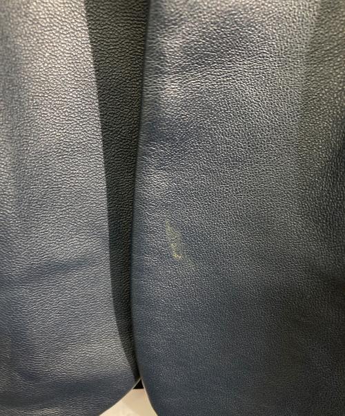 Liugoo Leathers（リューグーレザーズ）LIUGOO LEATHERS (リューグーレザーズ) レザーテーラードジャケット ネイビー サイズ:Sの古着・服飾アイテム