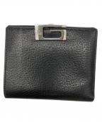 GUCCIグッチ）の古着「Gクリップ二つ折り財布」｜ブラック