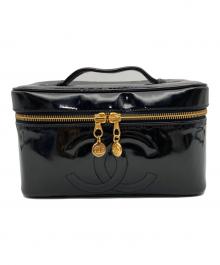 CHANEL（シャネル）の古着「ココマークエナメルバニティバッグ」｜ブラック