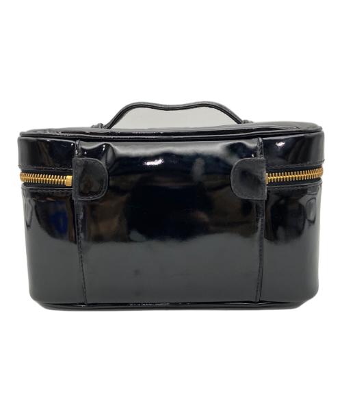 CHANEL（シャネル）CHANEL (シャネル) ココマークエナメルバニティバッグ ブラックの古着・服飾アイテム