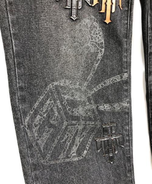 DICETINY（デシテニー）DICETINY (デシテニー) パッチワークデニムパンツ ブラック サイズ:Mの古着・服飾アイテム