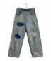 SHIKITARI（シキタリ）の古着「FADED WIDE DENIM PANTS」｜スカイブルー