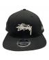 New Era (ニューエラ) stussy (ステューシー) ロゴ刺繍キャップ ブラック：6000円