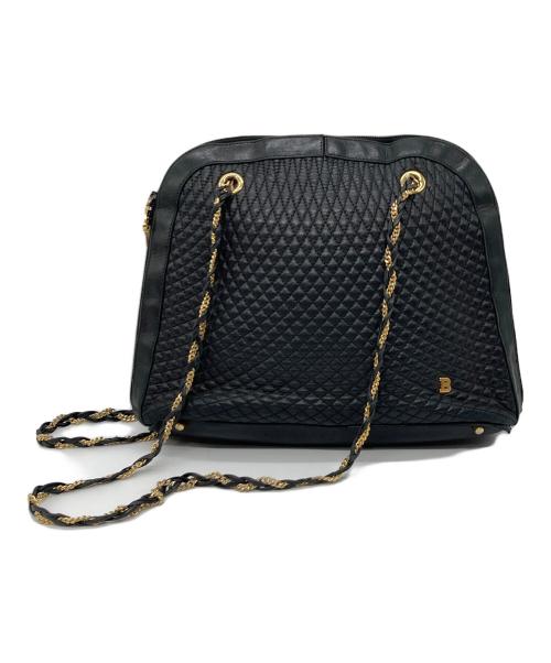 BALLY（バリー）BALLY (バリー) チェーンショルダーレザーバッグ ブラックの古着・服飾アイテム