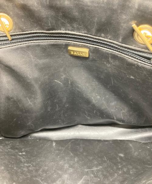 BALLY（バリー）BALLY (バリー) チェーンショルダーレザーバッグ ブラックの古着・服飾アイテム