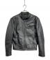 Rookie（ルーキー）の古着「シングルライダースジャケット」｜ブラック