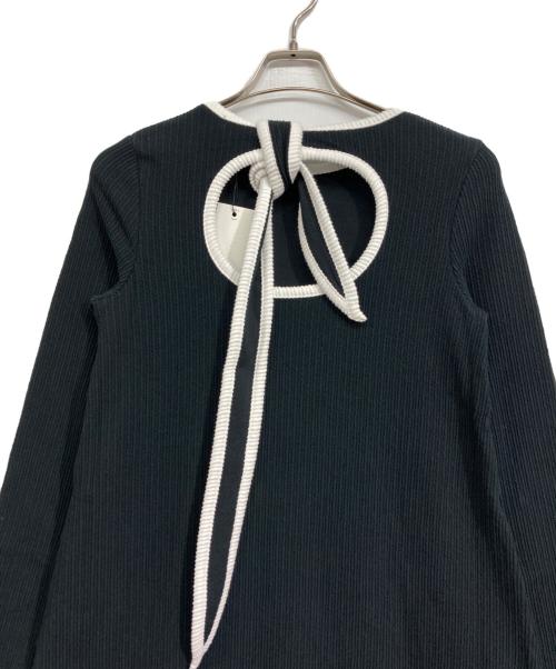 YORI（ヨリ）YORI (ヨリ) バックリボンリラックスワンピース ブラック サイズ:36 未使用品の古着・服飾アイテム