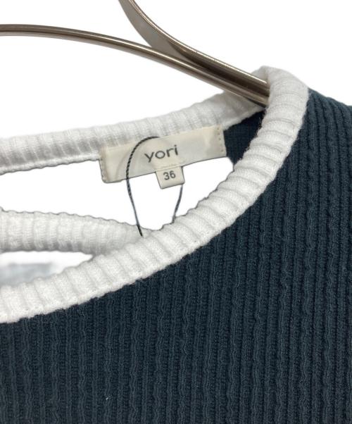 YORI（ヨリ）YORI (ヨリ) バックリボンリラックスワンピース ブラック サイズ:36 未使用品の古着・服飾アイテム