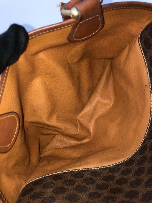 CELINE（セリーヌ）CELINE (セリーヌ) マカダム柄ボストンバッグ ブラウンの古着・服飾アイテム