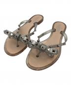 VALENTINO GARAVANIヴァレンティノ・ガラヴァーニ）の古着「スタッズラバーサンダル」｜シルバー