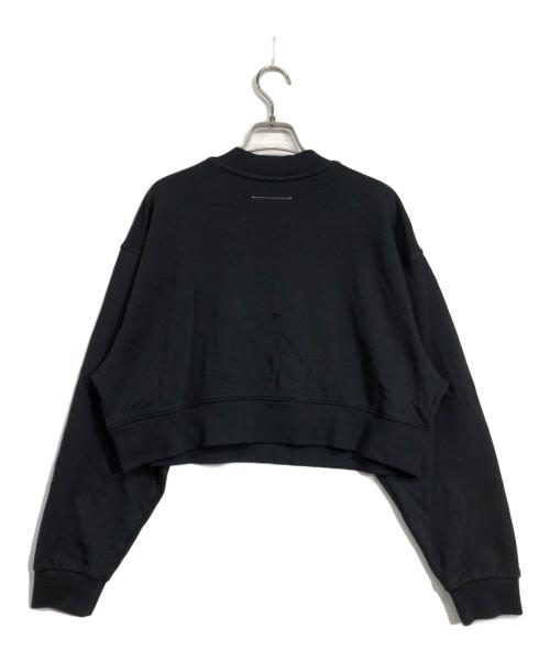MM6 Maison Margiela（エムエムシックスメゾンマルジェラ）MM6 Maison Margiela (エムエムシックスメゾンマルジェラ) 6ロゴショート丈スウェット ブラック サイズ:14の古着・服飾アイテム