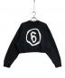 MM6 Maison Margiela（エムエムシックスメゾンマルジェラ）の古着「6ロゴショート丈スウェット」｜ブラック