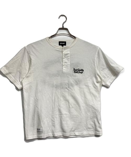 Schott（ショット）Schott (ショット) ヘンリーネックカットソー ホワイト サイズ:Mの古着・服飾アイテム