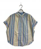 sacrecoeurサクレクール）の古着「シャツ」｜ブルー×ベージュ