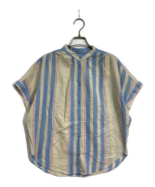 sacrecoeur（サクレクール）sacrecoeur (サクレクール) シャツ ブルー×ベージュ サイズ:XSの古着・服飾アイテム