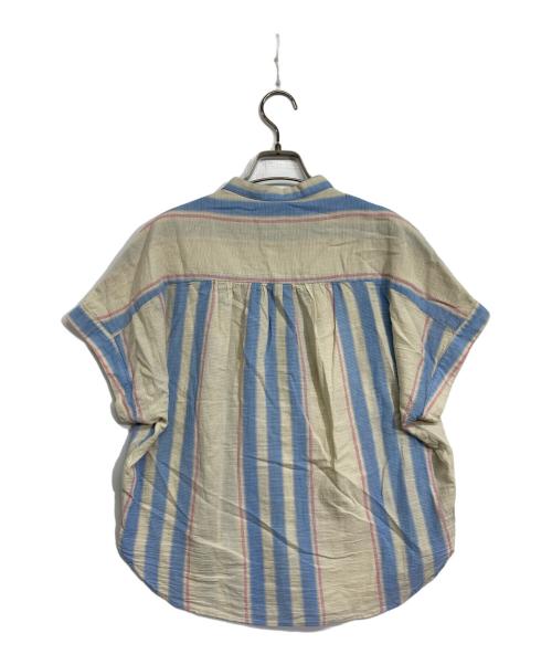 sacrecoeur（サクレクール）sacrecoeur (サクレクール) シャツ ブルー×ベージュ サイズ:XSの古着・服飾アイテム