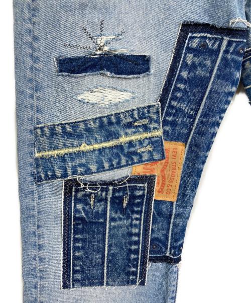 LEVI'S PReMIUM（リーバイス プレミアム）LEVI'S PReMIUM (リーバイスプレミアム) パッチワークデニムパンツ インディゴ サイズ:W33の古着・服飾アイテム