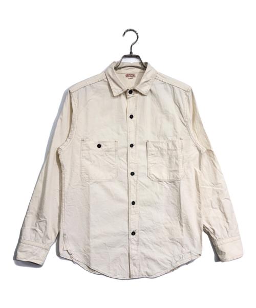 freewheelers（フリーホイーラーズ）freewheelers (フリーホイーラーズ) DIAMOND CRACKER SHIRT 生成り サイズ:16の古着・服飾アイテム