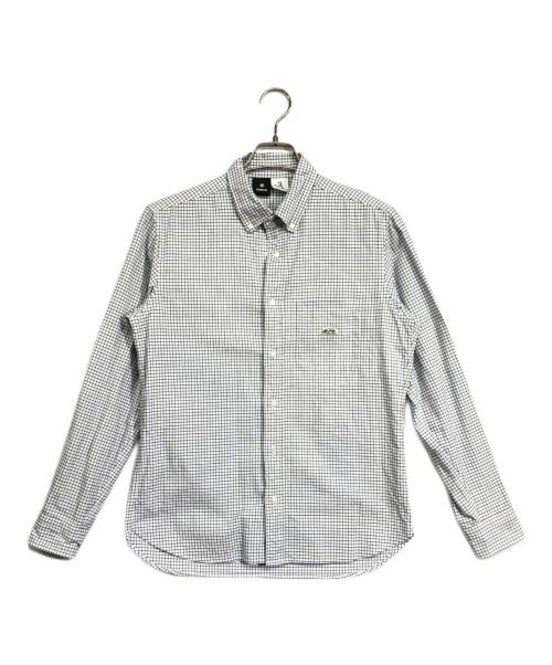 GOLDWIN（ゴールドウイン）GOLDWIN (ゴールドウイン) Geoff McFetridge (ジェフ マクフェトリッジ) ROUND COLLAR B.D. SHIRT ホワイト×ブルー サイズ:XSの古着・服飾アイテム