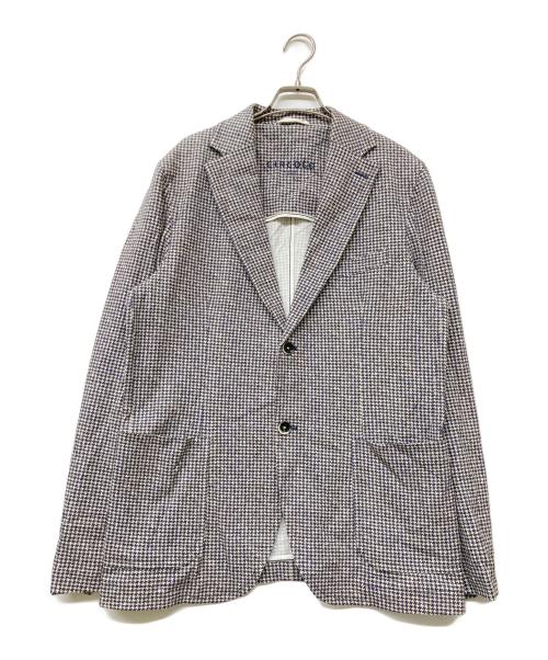 CIRCOLO 1901（チルコロ1901）CIRCOLO 1901 (チルコロ1901) プリントテーラードジャケット ホワイト×ブルー サイズ:SIZE 50の古着・服飾アイテム