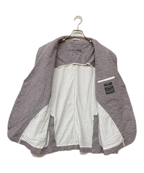 CIRCOLO 1901（チルコロ1901）CIRCOLO 1901 (チルコロ1901) プリントテーラードジャケット ホワイト×ブルー サイズ:SIZE 50の古着・服飾アイテム