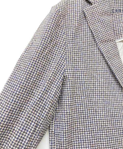 CIRCOLO 1901（チルコロ1901）CIRCOLO 1901 (チルコロ1901) プリントテーラードジャケット ホワイト×ブルー サイズ:SIZE 50の古着・服飾アイテム