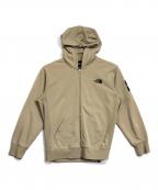 THE NORTH FACEザ ノース フェイス）の古着「スクエアロゴ フルジップパーカー」｜ベージュ