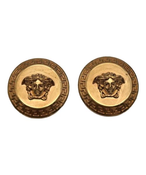 VERSACE（ヴェルサーチェ）VERSACE (ヴェルサーチェ) メデューサモチーフピアス ゴールドの古着・服飾アイテム