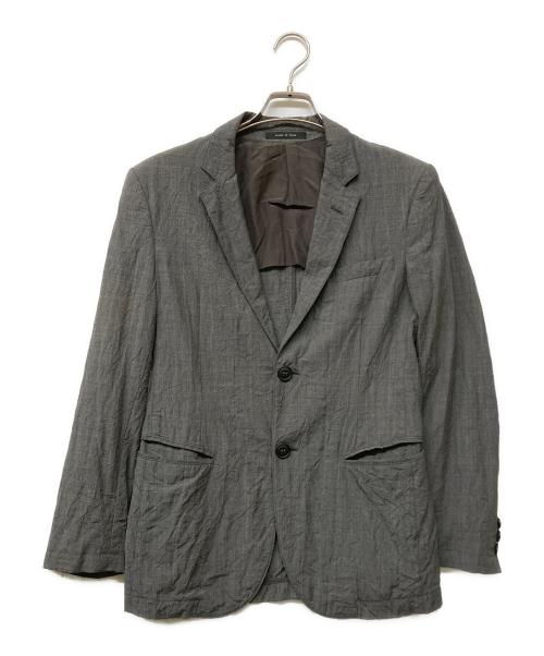 EMPORIO ARMANI（エンポリオ アルマーニ）EMPORIO ARMANI (エンポリオ アルマーニ) シワ加工テーラードジャケット グレー サイズ:44の古着・服飾アイテム
