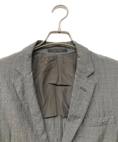 EMPORIO ARMANI（エンポリオ アルマーニ）EMPORIO ARMANI (エンポリオ アルマーニ) シワ加工テーラードジャケット グレー サイズ:44の古着・服飾アイテム