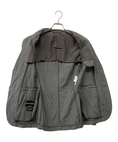 EMPORIO ARMANI（エンポリオ アルマーニ）EMPORIO ARMANI (エンポリオ アルマーニ) シワ加工テーラードジャケット グレー サイズ:44の古着・服飾アイテム