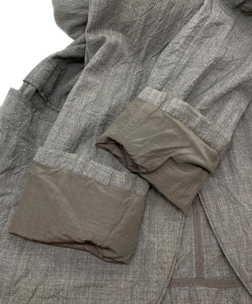 EMPORIO ARMANI（エンポリオ アルマーニ）EMPORIO ARMANI (エンポリオ アルマーニ) シワ加工テーラードジャケット グレー サイズ:44の古着・服飾アイテム