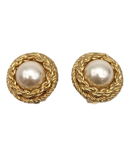 Christian Dior（クリスチャン ディオール）Christian Dior (クリスチャン ディオール) パールモチーフイヤリング ゴールドの古着・服飾アイテム