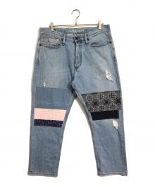 Denham（デンハム）の古着「LOW CROTCH CROPジーンズ」｜スカイブルー