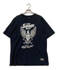 NEIGHBORHOOD（ネイバーフッド）の古着「THE SAVAGE BOYS プリントTシャツ」｜ブラック