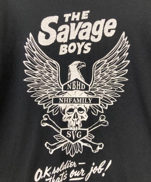 NEIGHBORHOOD（ネイバーフッド）NEIGHBORHOOD (ネイバーフッド) THE SAVAGE BOYS プリントTシャツ ブラック サイズ:３の古着・服飾アイテム