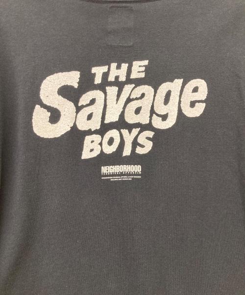 NEIGHBORHOOD（ネイバーフッド）NEIGHBORHOOD (ネイバーフッド) THE SAVAGE BOYS プリントTシャツ ブラック サイズ:３の古着・服飾アイテム