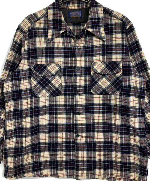 PENDLETON（ペンドルトン）PENDLETON (ペンドルトン) チェックネルシャツ ベージュ×ブラック サイズ:XLの古着・服飾アイテム
