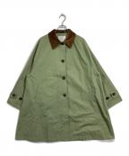 FASHIRUファシル）の古着「コーデュロイカラーステンカラーコート」｜カーキ