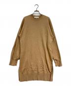 ENFOLDエンフォルド）の古着「ウールコットンファインニットワンピース」｜ベージュ