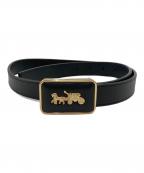 COACHコーチ）の古着「グレース プラーク バックル ベルト」｜ブラック