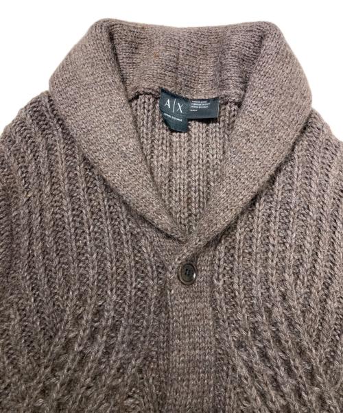 ARMANI EXCHANGE（アルマーニ エクスチェンジ）ARMANI EXCHANGE (アルマーニ エクスチェンジ) アルパカ混カーディガン ブラウン サイズ:Sの古着・服飾アイテム